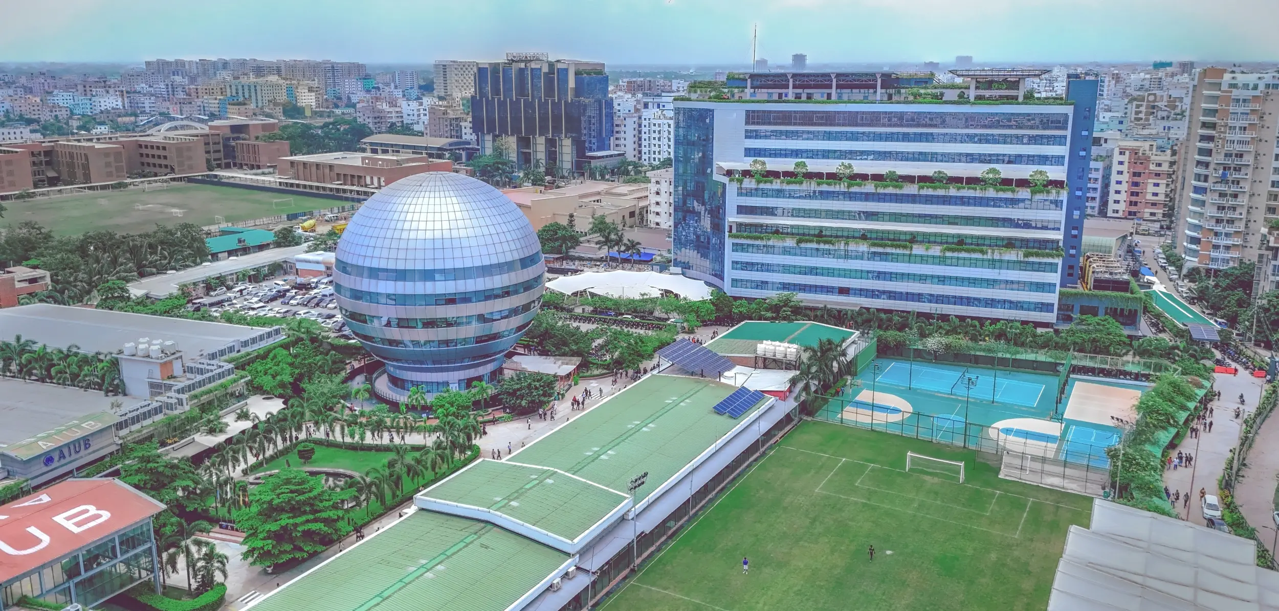 AIUB Campus Aerial View